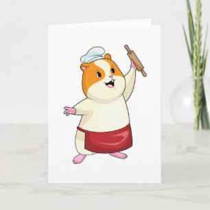 Hamster as Baker with Rolling pin Card