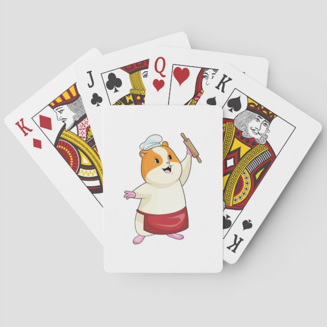 Hamster as Baker with Rolling pin Playing Cards (Back)