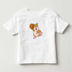 Hamster as Basketball player with Basketball Toddler T-Shirt