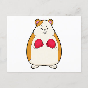 Hamster as Boxer with Boxing gloves Postcard