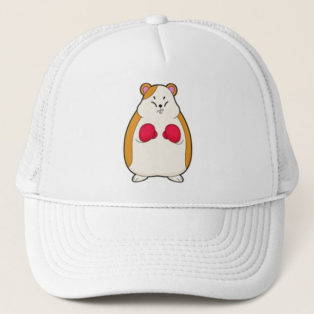 Hamster as Boxer with Boxing gloves Trucker Hat (Front)