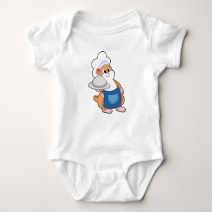 Hamster as Cook with Platter Baby Bodysuit
