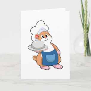 Hamster as Cook with Platter Card
