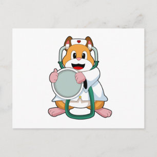 Hamster as Doctor with Stethoscope.PNG Postcard