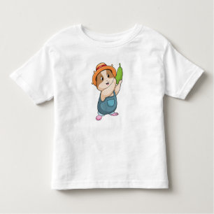 Hamster as Farmer with Zucchini Toddler T-Shirt