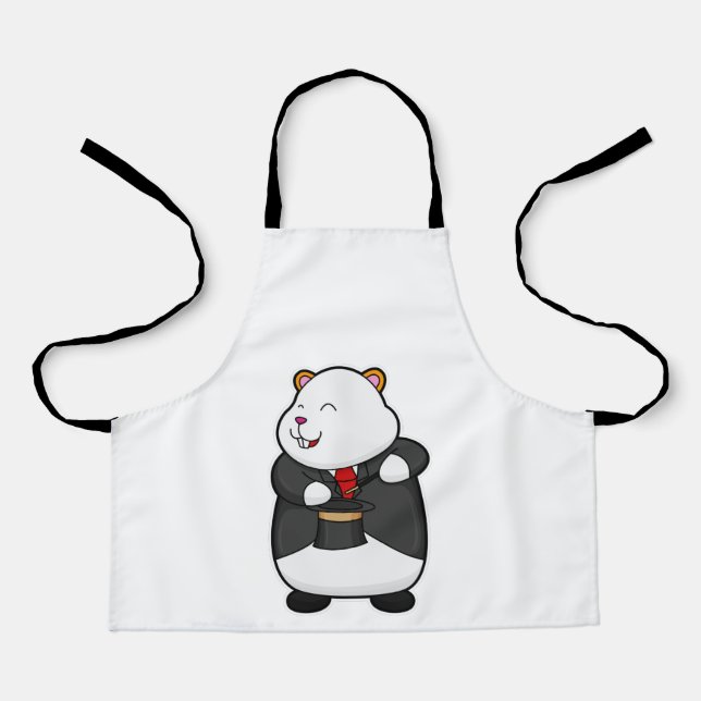 Hamster as Magician with Magic wand & Hat Apron (Front)