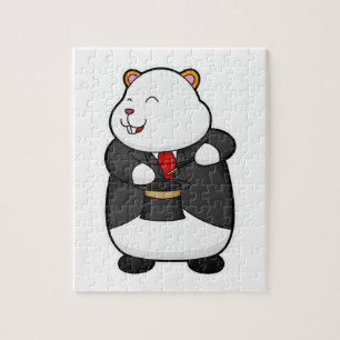 Hamster as Magician with Magic wand & Hat Jigsaw Puzzle
