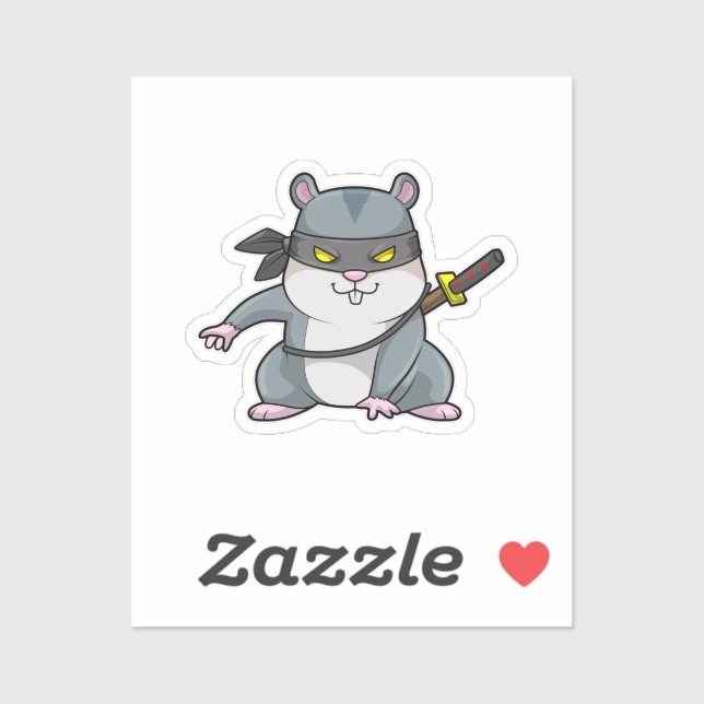 Hamster as Ninja at Martial arts with Sword (Sheet)