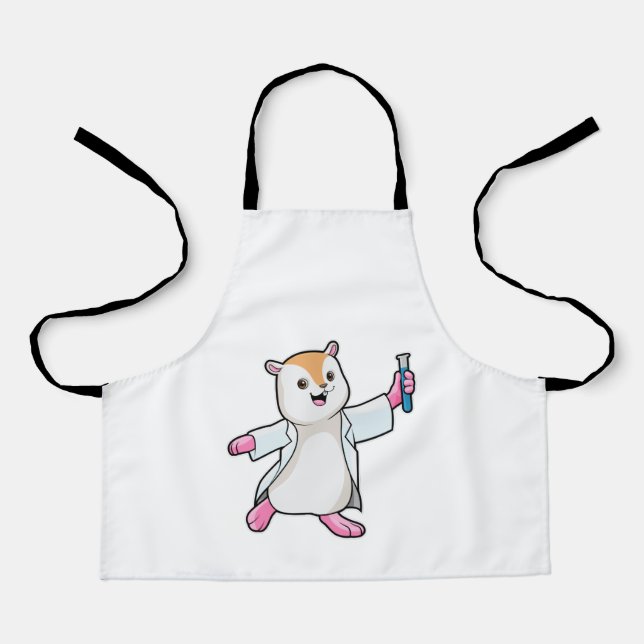 Hamster as Scientist with Test tube Apron (Front)