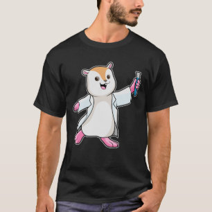 Hamster as Scientist with Test tube T-Shirt