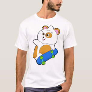 Hamster as Skater with Skateboard T-Shirt