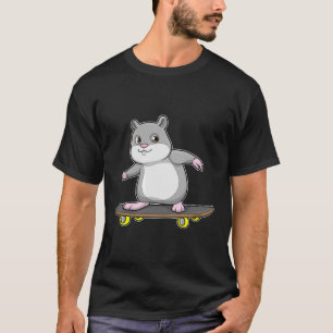 Hamster as Skater with Skateboard T-Shirt