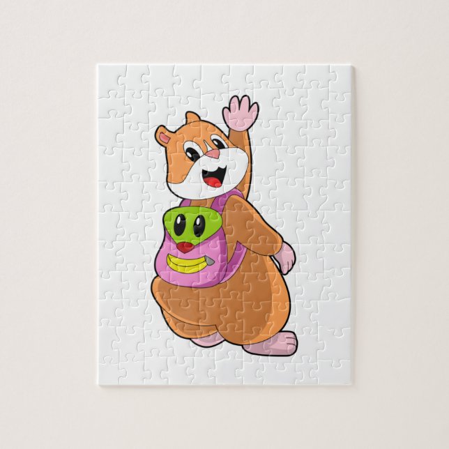 Hamster as Student with Backpack.PNG Jigsaw Puzzle (Vertical)