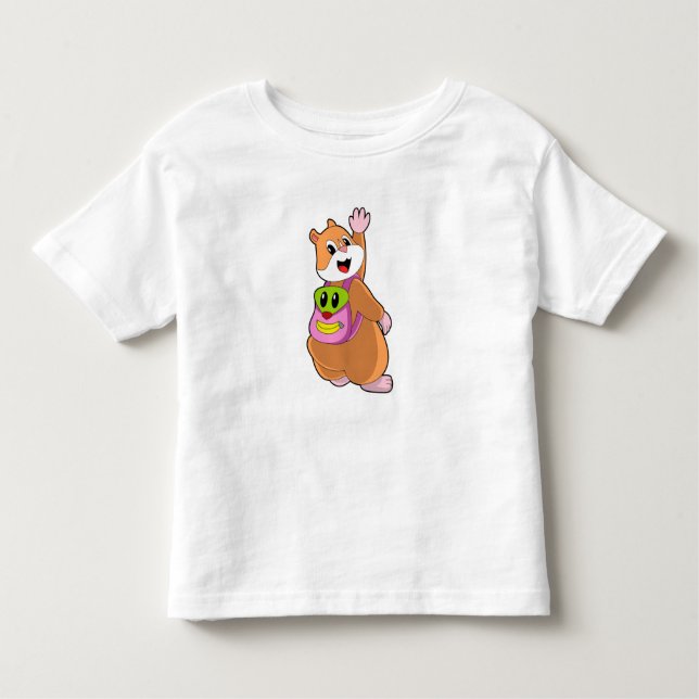 Hamster as Student with Backpack.PNG Toddler T-Shirt (Front)