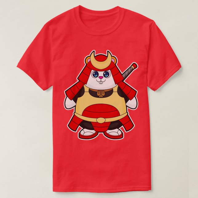 Hamster as Warrior with Armour T-Shirt (Design Front)