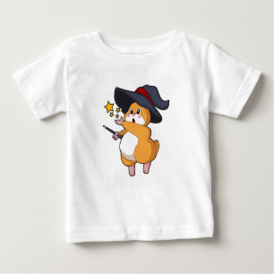Hamster as Wizard with Magic wand Baby T-Shirt