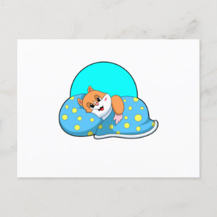Hamster at Sleeping with Blanket.PNG Postcard