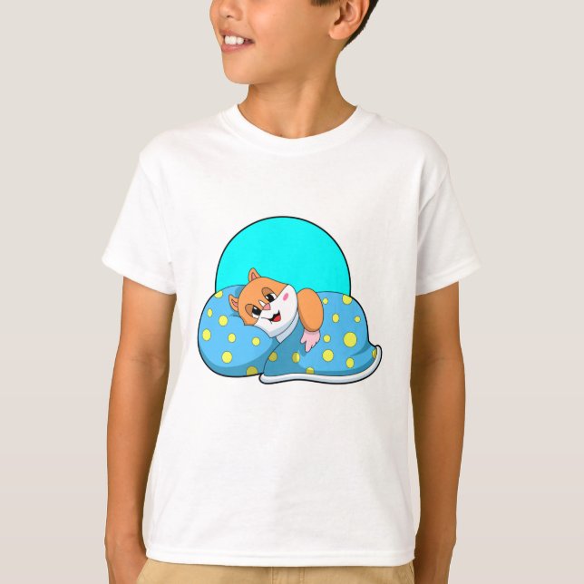 Hamster at Sleeping with Blanket.PNG T-Shirt (Front)