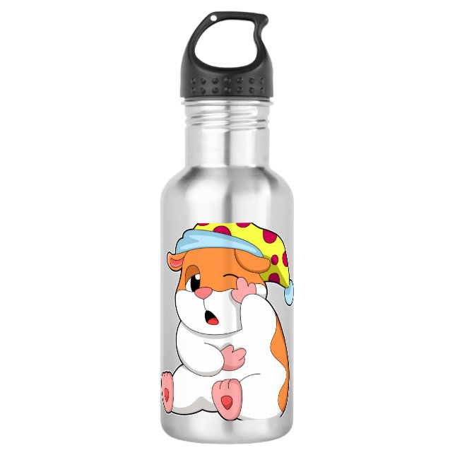 Hamster at Sleeping with Sleepyhead 710 Ml Water Bottle (Front)