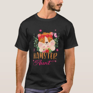 Hamster Aunt Cute Flowers Hamster Bow Tie Lover Mo T-Shirt