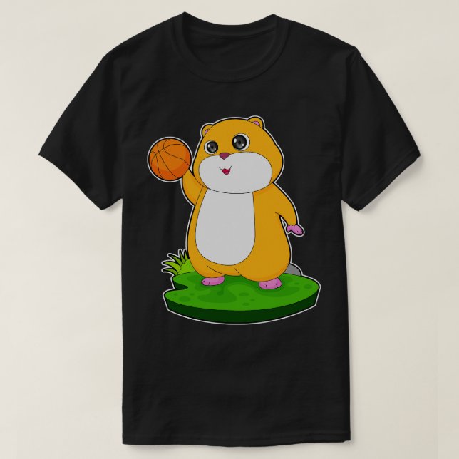 Hamster Basketball player Basketball T-Shirt (Design Front)