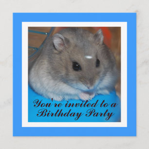Hamster Birthday Party Invitation