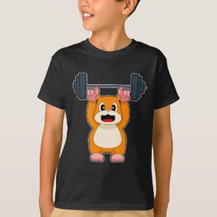 Hamster Bodybuilder Dumbbell Bodybuilding T-Shirt