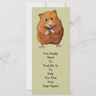 HAMSTER BOOK MARK: "Tuck Me In"
