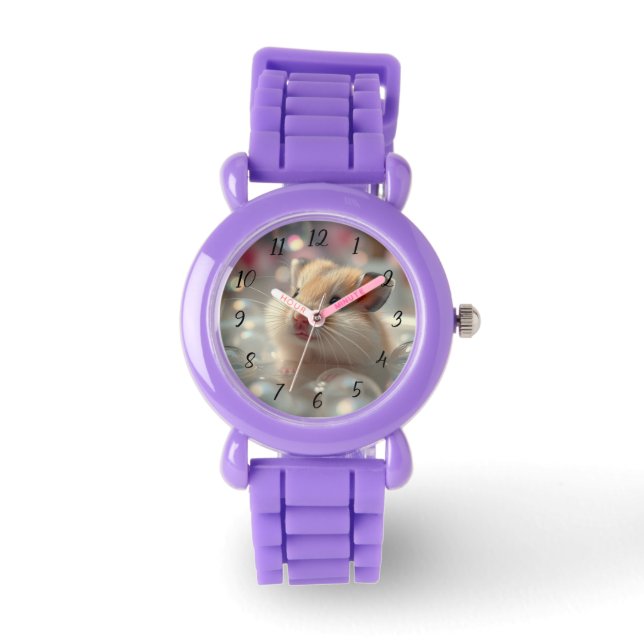 Hamster Bubble Bath Time Watch (Front)