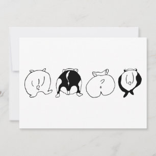 Hamster Butts Invitation