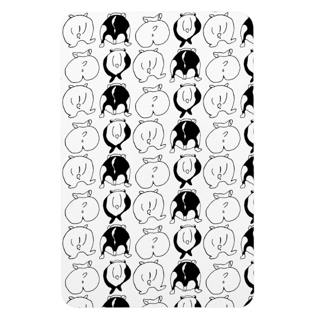 Hamster Butts Pattern Magnet (Vertical)