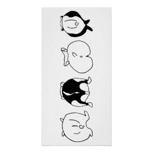 Hamster Butts Poster