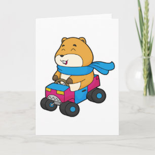 Hamster Car Card