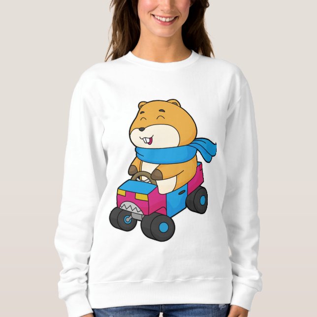 Hamster Car Sweatshirt (Front)