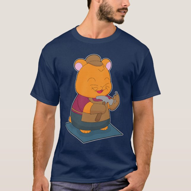 Hamster Carpenter Hammer Craft T-Shirt (Front)