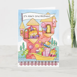 Hamster castle scene customisable invitations