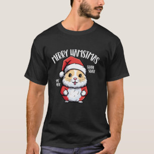 Hamster Christmas Day Xmas Party Rodent Pet Santa  T-Shirt