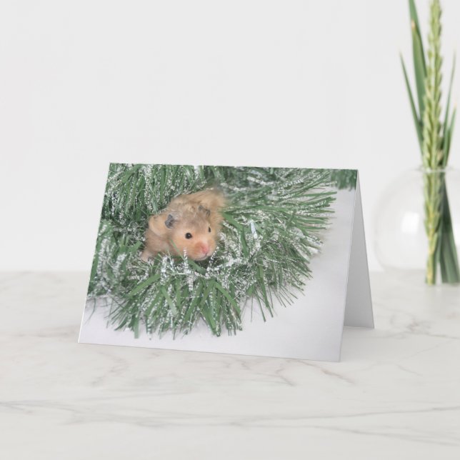 Hamster Christmas Holiday Card (Front)