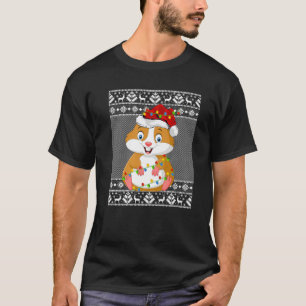 Hamster Christmas Lights Matching Santa Ugly Sweat T-Shirt