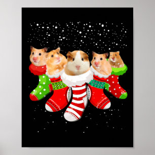 Hamster Christmas Socks Funny Xmas Gifts For Men W Poster