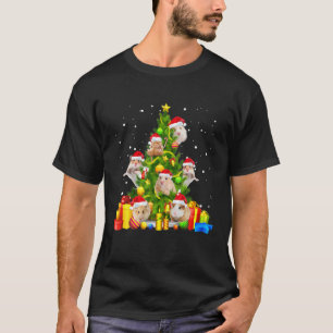 Hamster Christmas Tree Gift X-Mas Santa Hat T-Shirt