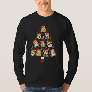 Hamster Christmas Tree Led Hamster Snow Chirtsmas T-Shirt