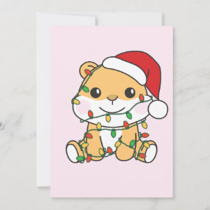 Hamster Christmas Winter Animals Holiday Hamsters Card