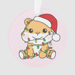 Hamster Christmas Winter Animals Holiday Hamsters Ornament