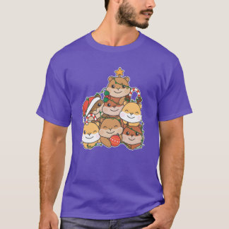 Hamster Christmasree Funny Animal Christmas friend T-Shirt