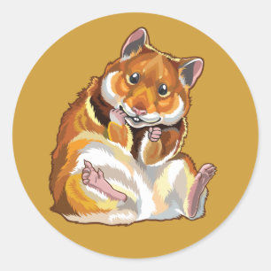 hamster classic round sticker