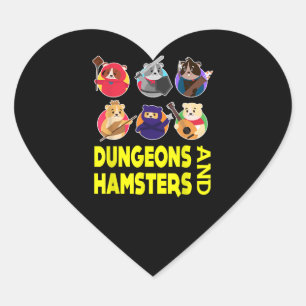 Hamster Costume Funny Gifts Heart Sticker