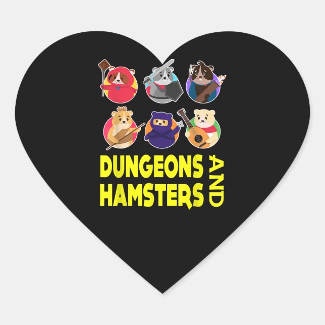 Hamster Costume Funny Gifts Heart Sticker (Front)