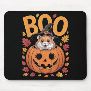 Hamster Costume On Pumpkin Halloween Hamster  Mouse Pad