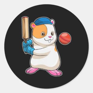 Hamster Cricket Cricket T Sports Classic Round Sticker